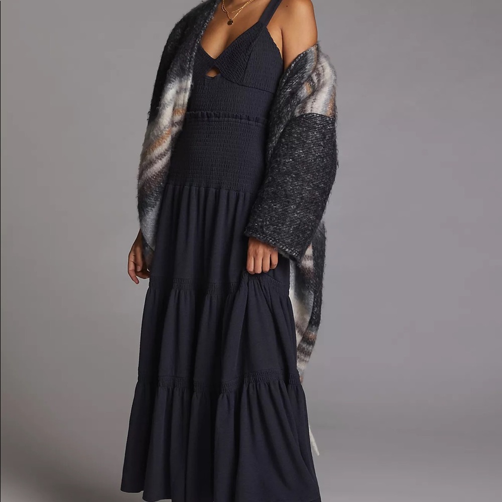 Anthropologie Midnight Blue Maxi Dress